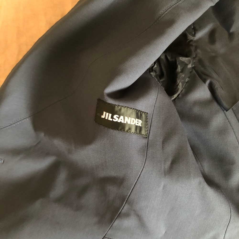 Jil Sander Navy Wool Blazer Split Sleeve 36 - Picture 7 of 10